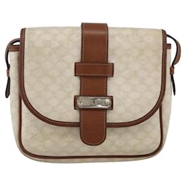 Bolso de Hombro Celine Vintage Macadam de Lona y Cuero - Céline
