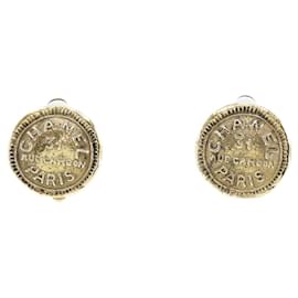 Orecchini Cambon placcati oro vintage di Chanel