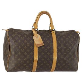 LOUIS VUITTON Borsa Boston Monogram Keepall 50 M41426 LV Auth 158283