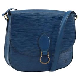 LOUIS VUITTON Sac à épaule Epi Saint Cloud GM Bleu Toledo M52195 LV Auth 159383