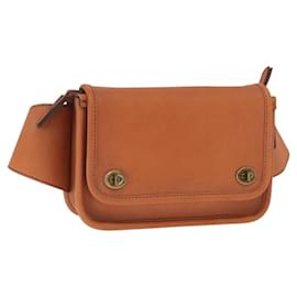 Borsa a tracolla in pelle marrone Coach Auth am10204