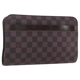 LOUIS VUITTON Clutch Saint Louis Damier Ebene N51993 LV Auth BA9242