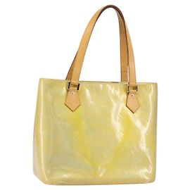 LOUIS VUITTON Borsa a Mano Houston Monogram Vernis Grigio M91053 LV Auth 159249