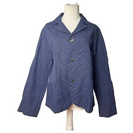 Abrigo Mini Issey Miyake Vintage Azul Marino M