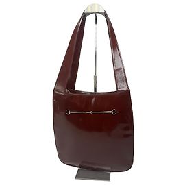 Vintage Gucci Patent Leather Tote Bag Purple