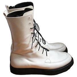 The row The Patty model ankle boots in white leather size 37