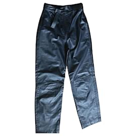 Pantalones de cuero de cintura alta Dior talla 32/34
