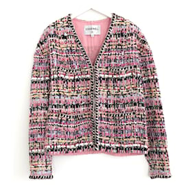 Chanel Frühling 2022 Pink Fantasy Tweed-Jacke