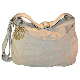 Sac à main Valentino Garavani en toile beige avec logo