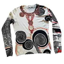 Bestickte Bluse, dekoriert wie eine Halskette - Etro