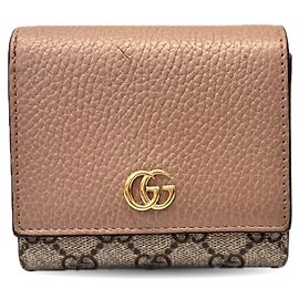 Billetera bifold de cuero GG Marmont de Gucci
