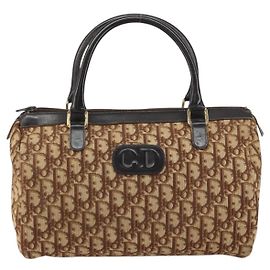 Christian Dior Vintage CD Trotter Handbag Canvas