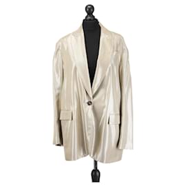 Brunello Cucinelli Blazer Gold Viskose 42