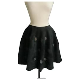 Nueva falda acampanada negra T42 con etiqueta - Alaïa