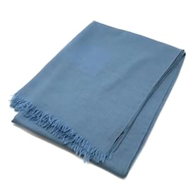 Hermes H Stole Shawl in Dusty Blue - Hermès