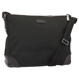 Borsa a Spalla GUCCI in Tela Pelle Marrone Oro 110054 Auth bs31954