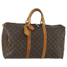 LOUIS VUITTON Borsa Boston Monogram Keepall 50 M41426 LV Auth 157022