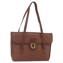 Sac à épaule en cuir marron doré GUCCI 001 115 1199 Auth 159210