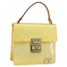 LOUIS VUITTON Borsa a mano Spring Street Monogram Vernis Grigio M91029 LV Auth gh1568