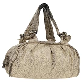 CHANEL Borsa Matelassé in Pelle Champagne Oro CC Auth 160074