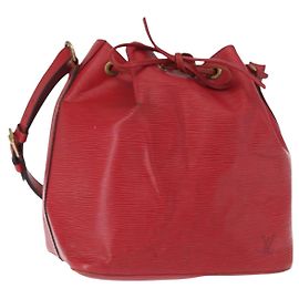 LOUIS VUITTON Epi Petit Noe Shoulder Bag Red M44107 LV Auth 157304