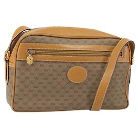 Gucci Borsa a Spalla GG Supreme PVC Beige Oro 001 56 0942 Auth BA9284