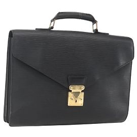 LOUIS VUITTON Epi ServietteConsigliere Borsa Business Nera M54422 LV Auth ka1353