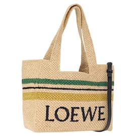Sac à main LOEWE Raffia 2way Beige Or Auth BA9225V - Loewe