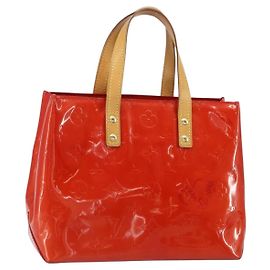 LOUIS VUITTON Monogram Vernis Reade PM Borsa a Mano Rossa M91088 LV Auth 159382