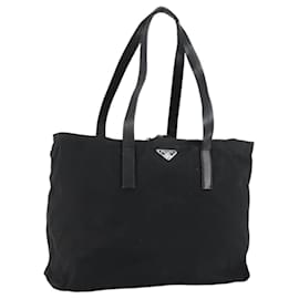 Borsa Tote Prada in nylon nero argento autentica bs32076