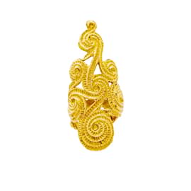 Anello 'volute' in oro giallo. - Autre Marque