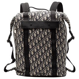 Zaino safari in tela blu obliqua Dior