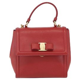 Salvatore Ferragamo Carrie Vara Saffiano Leather Small