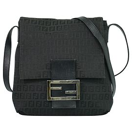 Borsa a tracolla vintage Fendi in tela Zucchino piccola