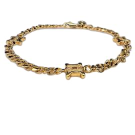 Bracciale Triomphe in tono oro con strass di Céline