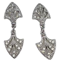 Orecchini Art Deco in argento Christian Dior rari con strass