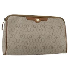 Vintage Honigwaben-Clutch aus Canvas von Christian Dior