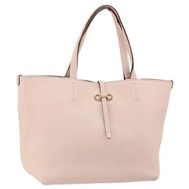Gancini Tote Bag aus Leder in Rosa und Gold Auth BA9328 von Salvatore Ferragamo