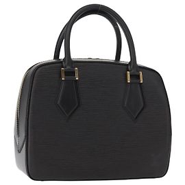 LOUIS VUITTON Bolsa de Mão Epi Sablon Preta M52042 LV Auth am10269V
