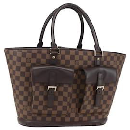 LOUIS VUITTON Borsa Tote Manosque GM Damier Ebene N51120 LV Auth 159313