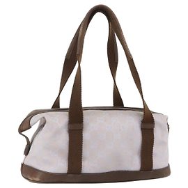 Borsa a mano in tela GG Gucci viola e oro 92734 Auth 160481