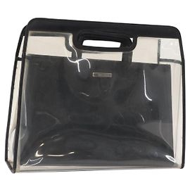Borsa a mano in vinile trasparente GUCCI 002 1998 0453 Auth 156857