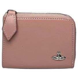Porta-cartões de couro vintage Vivienne Westwood rosa