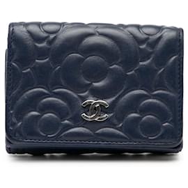 CHANEL Camellia Coco Mark Tri-fold Wallet - Chanel