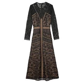THE KOOPLES Wunderschönes Langarmkleid aus Spitze XS
