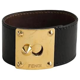 Schwarzes Lederarmband - Fendi