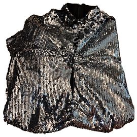 Top Isabel Marant con Lentejuelas Plateadas y Negras