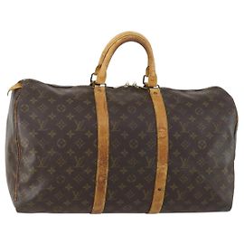 LOUIS VUITTON Borsa Boston Monogram Keepall 50 M41426 LV Auth 158350
