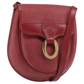 Borsa a Spalla in Tela Trotter Christian Dior PVC Rosso Oro Auth BA9376