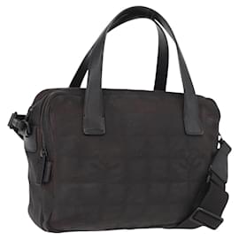 CHANEL Nuova linea da viaggio Borsa a mano Nylon 2in1 Nera CC Auth bs30708